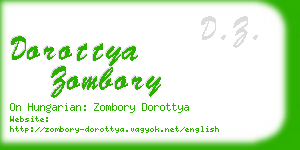 dorottya zombory business card